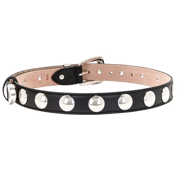 KHAITE BENNY STUD SILVER BUCKLE BELT - Picture 7 of 8